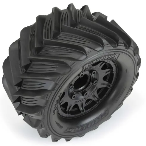Proline 1/10 Demolisher Front/Rear 2.8″ MT Tires Mounted 12mm Blk Raid (2)