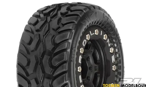 Proline Dirt Hawg I Bead-loc set banden voor 1:16 E-REVO