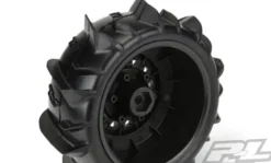 Proline Dumont Paddle SC 2.2″/3.0″ Sand/Snow Tires Mounted for Slash 2wd & Slash 4×4 Front or Rear, Mounted on Raid Black 6×30 Removable Hex Wheels – PRO1018510