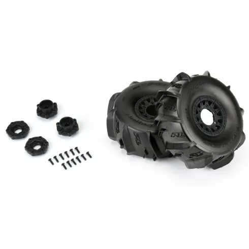 Proline 1/7 Dumont Sand/Snow F/R Tires MTD 17mm Black Raid (2) ARRMA Mojave / Traxxas UDR