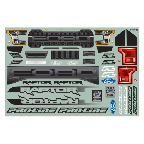 Pro Line 1/10 2017 Ford F-150 Raptor Transparante Body – 12,3″ (313mm) Wheelbase Crawlers – PRO351600
