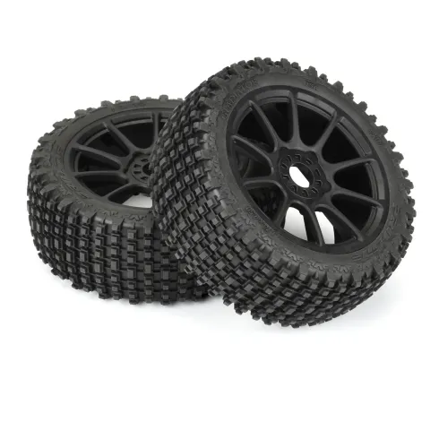 Proline 1/8 Gladiator M2 Fr/Rr Buggy Tires Mounted 17mm Black Mach 10 (2)