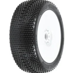Proline 1/8 Hole Shot 2.0 S3 Front/Rear Buggy Tires Mounted 17mm White (2) – PRO9041233