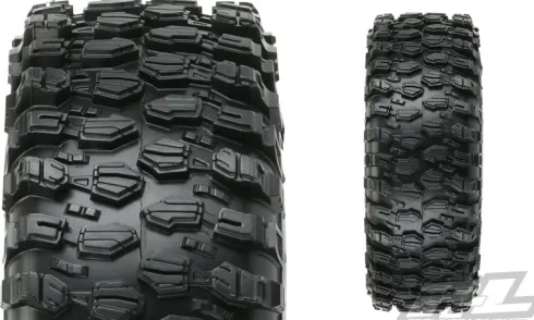 Proline Hyrax 1.9″ G8 Rock Terrain Truck Tires Mounted for Rock Crawler Front or Rear, Mounted on Impulse 1.9″ Black Plastic Internal Bead-Loc Wheels