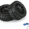 Proline Masher X HP All Terrain BELTED Tires Mounted for X-MAXX & Kraton 8S Front or Rear Mounted on Raid Black Wheels