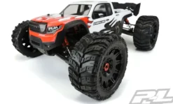 Proline Masher X HP All Terrain BELTED Tires Mounted for X-MAXX & Kraton 8S Front or Rear Mounted on Raid Black Wheels