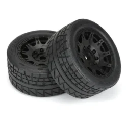 Proline 1/6 Menace HP BELTED Fr/Rr 5.7″ MT Tires Mounted 24mm Blk Raid (2) – PRO1020510