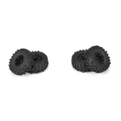 Proline 1/24 Mickey Thompson Baja Pro X F/R 1.0″ MTD 7mm Black Holcomb (4) Axial SCX24