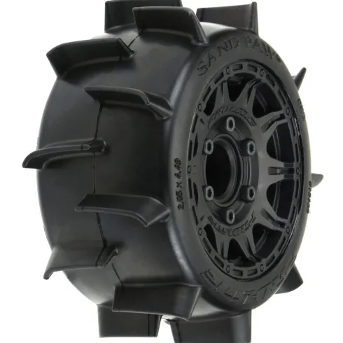 Proline Racing 1/10 Sand Paw LP F/R 2.8″ MT Banden Gemonteerd 12mm/14mm Black Raid (2 stuks) – PRO1016010