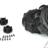 Proline Sling Shot SC 2.2″/3.0″ Sand Tires Mounted for Slash 2wd & Slash 4×4 Front or Rear, Mounted on Raid Black 6×30 Removable Hex Wheels