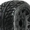 Proline Street Fighter LP 2.8″ Street Tires Mounted for Stampede/Rustler 2wd & 4wd Front and Rear, Mounted on Raid Black 6×30 Removable Hex Wheels