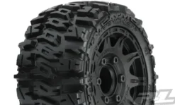 Proline Trencher LP 2.8″ All Terrain Tires Mounted for Stampede/Rustler 2wd & 4wd Front and Rear, Mounted on Raid Black 6×30 Removable Hex Wheels – PRO1015910