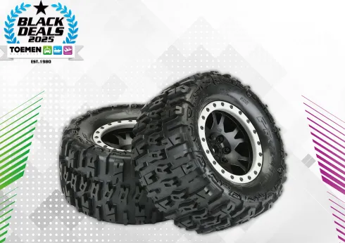 Pro-Line 1/5 Trencher Pro-Loc F/R 4.3″ X-MAXX MTD 24mm Impulse (2) – Zwart/Grijs – PRO1015113