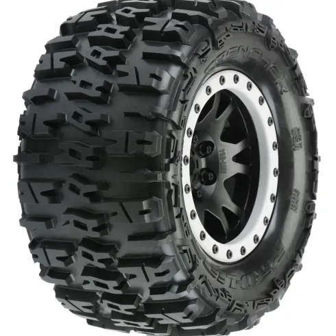 Pro-Line 1/5 Trencher Pro-Loc F/R 4.3″ X-MAXX MTD 24mm Impulse (2) – Zwart/Grijs – PRO1015113