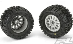 Proline Trencher 2.8″ (Traxxas Style Bead) All Terrain Tires Mounted on F-11 Stone Gray Wheels