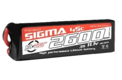 RC Plus LiPo Batterypack Sigma 45C-90C 2600 mAh 3S1P 11.1V – XT-60 stekker