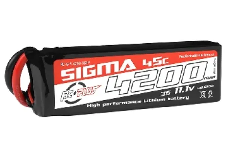RC Plus LiPo Batterypack Sigma 45C-90C 4200 mAh 3S1P 11.1V – XT-60 stekker