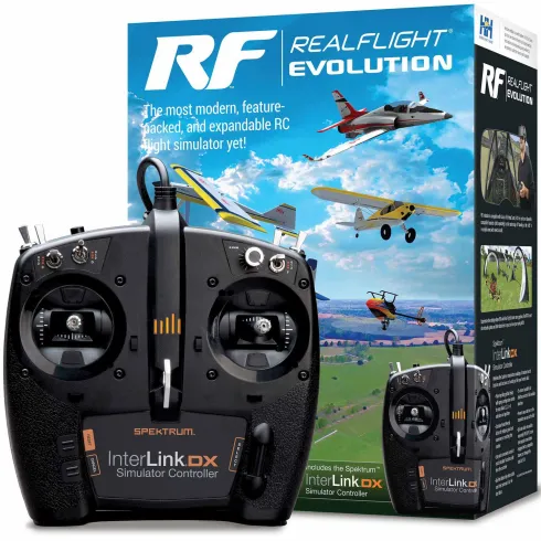 RealFlight Evolution vliegsimulator compleet met Spektrum InterLink DX zender – RFL2000