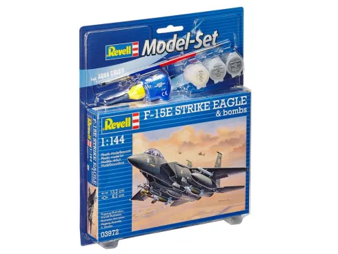 Revell F-15E STRIKE EAGLE & bombs in 1:24 bouwpakket met lijm en verf