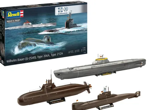 Revell 70 jaar Bundeswehr Wilhelm Bauer Type 206A type 212A – RV-05186