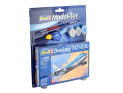 Revell Model Set Boeing 747-200 in 1:450 bouwpakket met lijm en verf