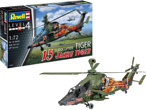 Revell Model Set Eurocopter Tiger “15 Jahre Tiger” in 1:72 bouwpakket met lijm en verf