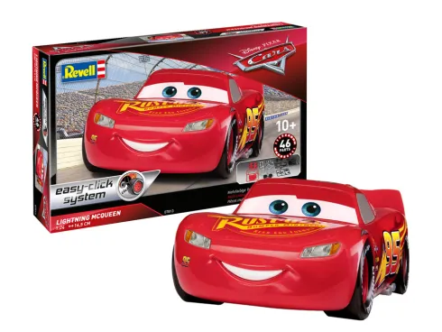 Revell Model Set Lightning McQueen in 1:24 bouwpakket met lijm en verf