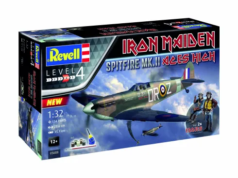 Revell Model Set Spitfire Mk.II “Aces High” Iron Maiden 1:32 bouwpakket met lijm en verf.