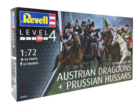Revell Seven Years War Austrian Dragoons + Prussian Hussars in 1:72 bouwpakket