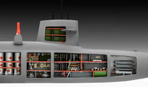 Revell S.S.B. Abraham Lincoln met interieur in 1/253 bouwpakket – RV-05185