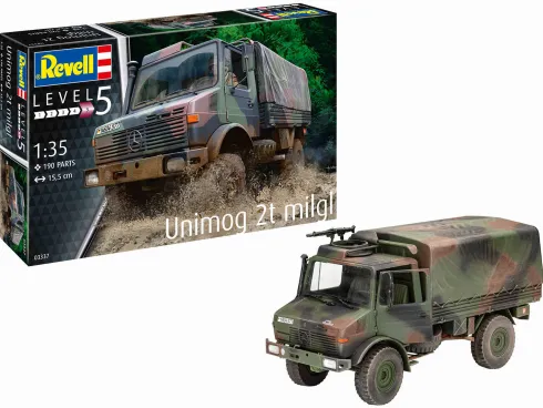 Revell Unimog 2T milgl in 1:35 bouwpakket