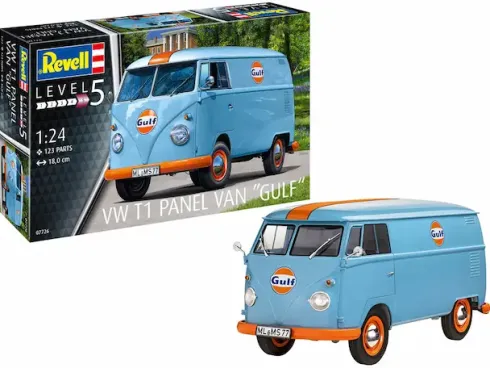 Revell VW T1 gesloten bestelwagen Gulf Decoration in 1/24 bouwpakket – RV-07726
