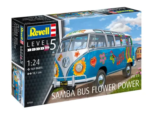 Revell VW T1 Samba Bus Flower Power in 1:24 bouwpakket (Sale!)