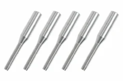 Revtec – Aluminium huls met schroefdraad – M2.5 – Carbon staaf Dia. 3mm – 5 st