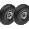 Revtec – Vliegtuig wielen – Rubber met Nylon velg – 73mm – As Dia. 4mm – 2 st