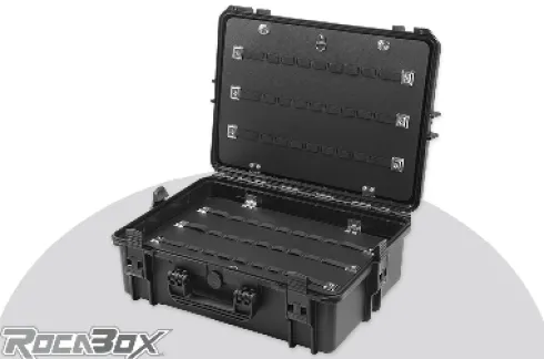Rocabox – Gereedschaps koffer – Waterdicht IP67 – Zwart – RW-5035-19-BT – Gereedschap houder