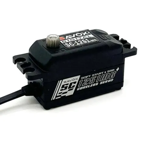 Savox Black Edition SC-1251MGB+ Plus Digital Low Profile Servo 9.0KG@6V (versie 2023)