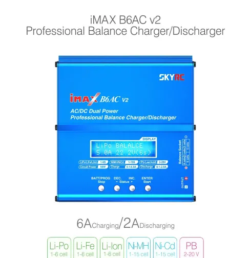SkyRC B6AC V2 LiPo 1-6S 5A 50W Lader