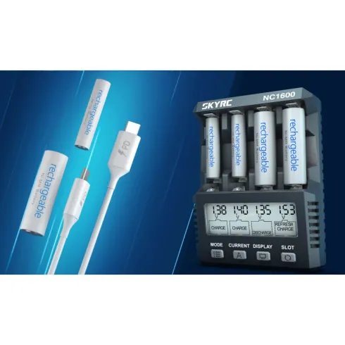 SkyRC NC1600 Lader voor 4x AA/AAA NiMH/NiCd Batterijen