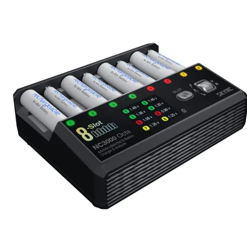 SkyRC NC3000 Octa Lader – 8x AA/AAA | 3A DC | Bluetooth & USB-C PD – Professionele 8-slot lader en analyzer voor AA/AAA batterijen