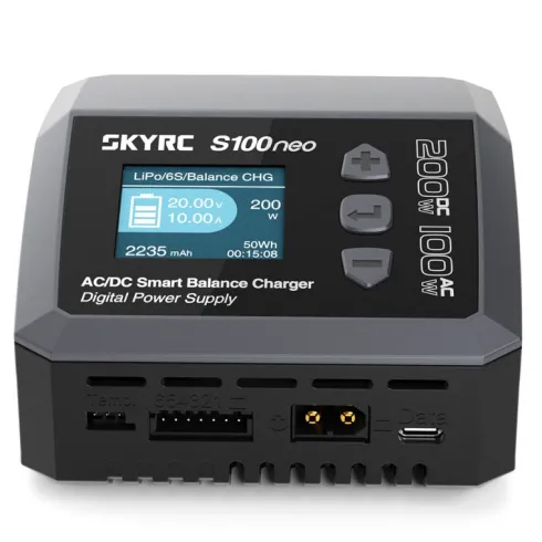 SkyRC S100 Neo LiPo 1-6S 10A 100W AC Lader