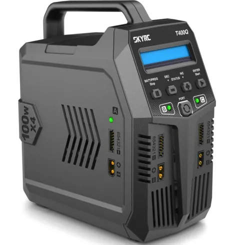 SkyRC T400Q AC/DC Quad Lader 4x 100W – Voor 1–6S LiPo en meer