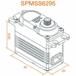 Spektrum S6295 1/8 HV High Speed High Torque Brushless Metal Gear Servo – SPMSS6295