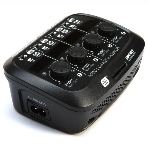 Spektrum Smart Micro 4 port AC DC 1S LiPo lader