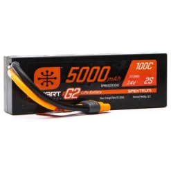 Spektrum 7.4V 5000mAh 2S 100C Smart G2 Hardcase LiPo Battery IC3