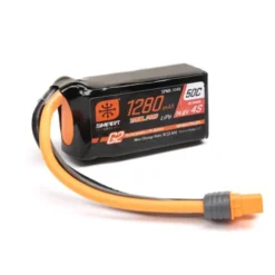 Spektrum 14.8V 1280mAh 4S 50C Smart G2 Trail Pro LiPo Battery IC3 – SPMX-1048
