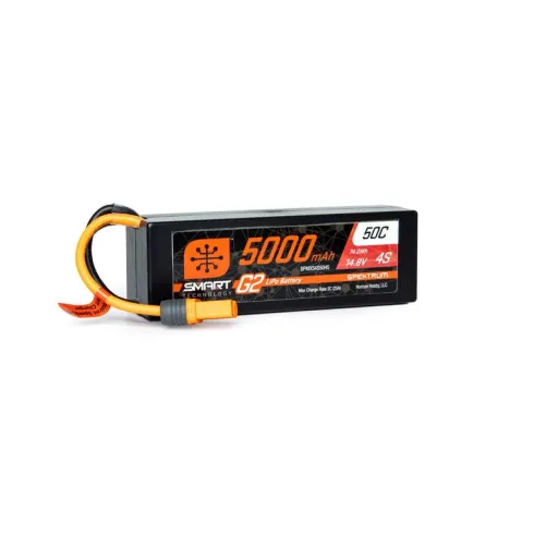 Spektrum 14.8V 5000mAh 4S 50C Smart LiPo G2 Hard Case IC5