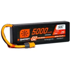Spektrum 7.4V 5000mAh 2S 50C Smart LiPo G2 Hard Case IC3