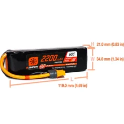 Spektrum 11.1V 2200mAh 3S 50C Smart LiPo G2 IC3