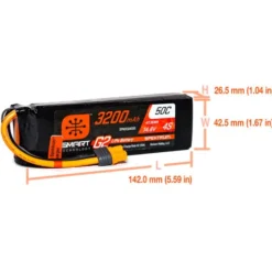 Spektrum 14.8V 3200mAh 4S 50C Smart LiPo G2 IC3
